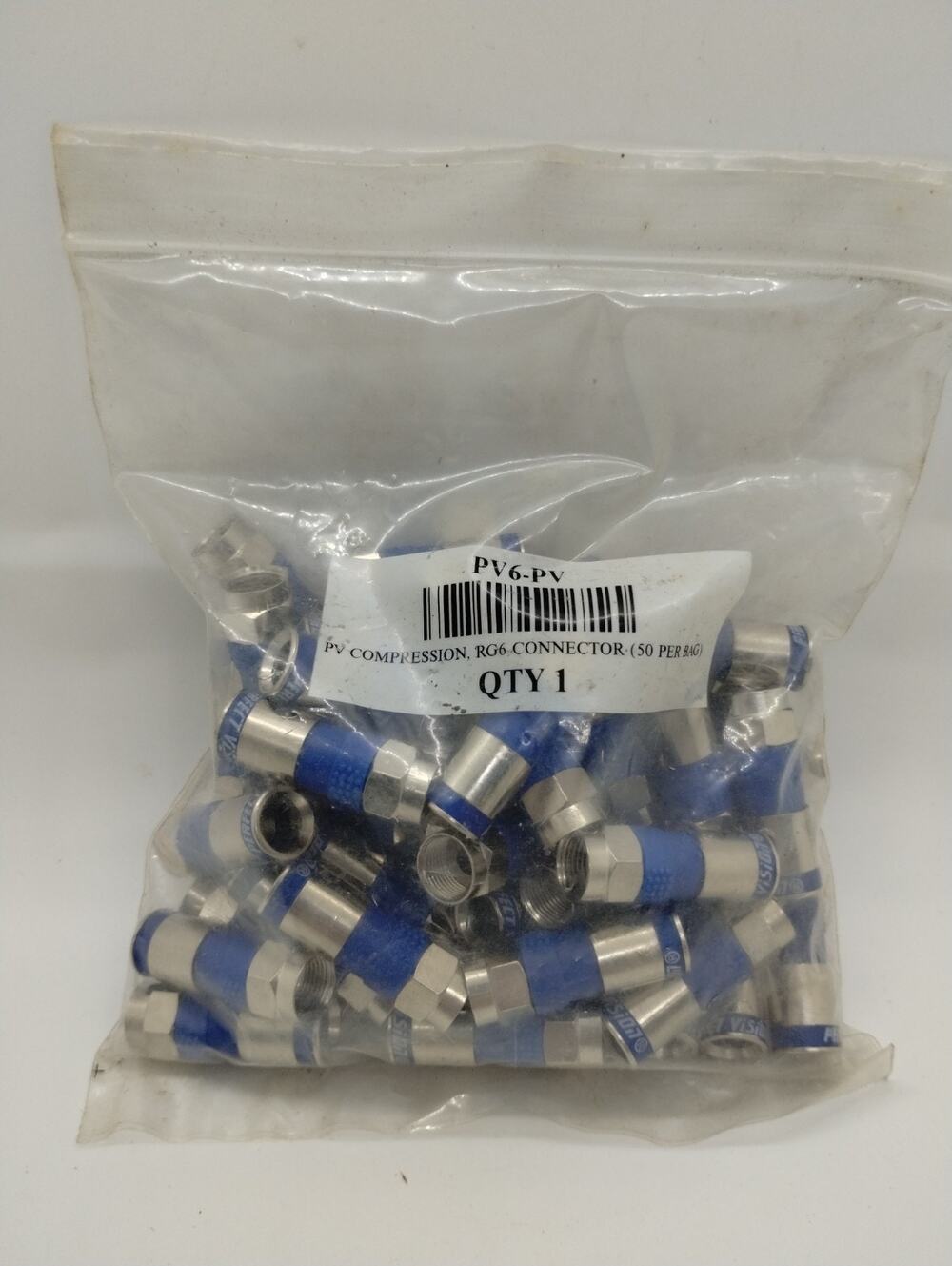 Perfect Vision DirecTV PV6-PV RG6 Coax Compression Connector 50 Pieces
